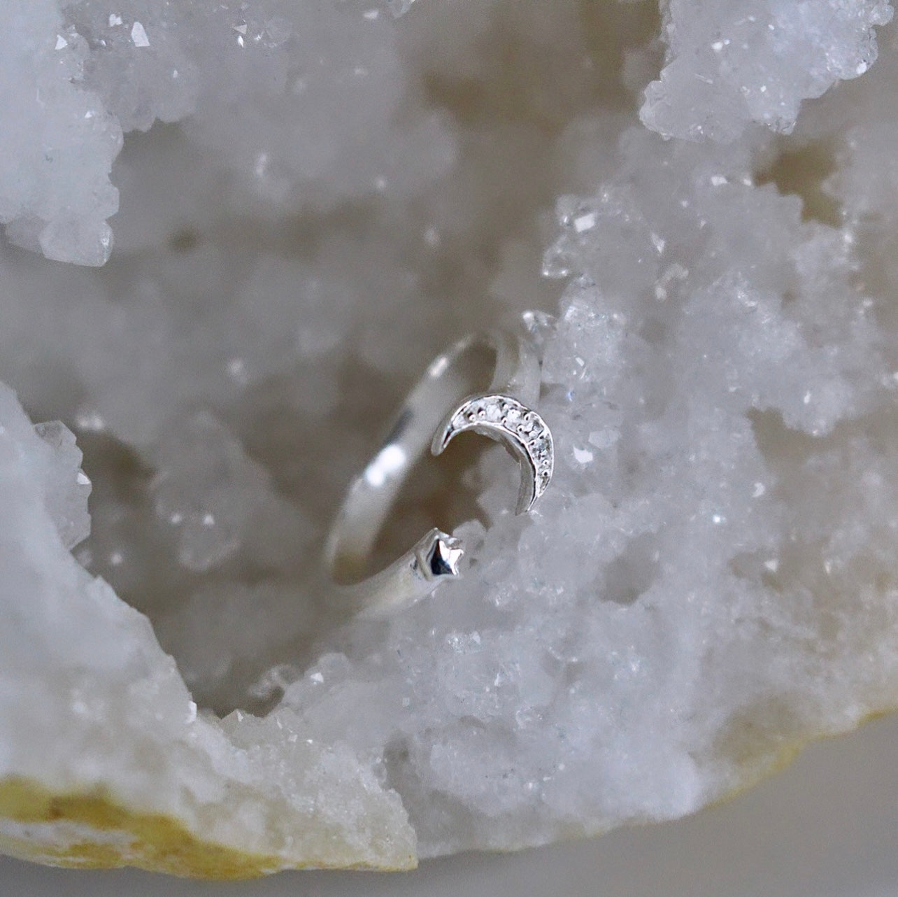 MOON & STAR (Mid Finger) or (Kids) Ring