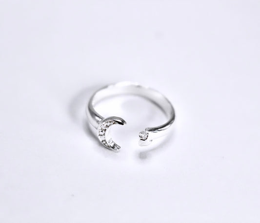 MOON & STAR (Mid Finger) or (Kids) Ring