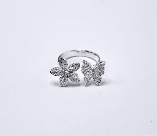 FLOWER & BUTTERFLY Ring